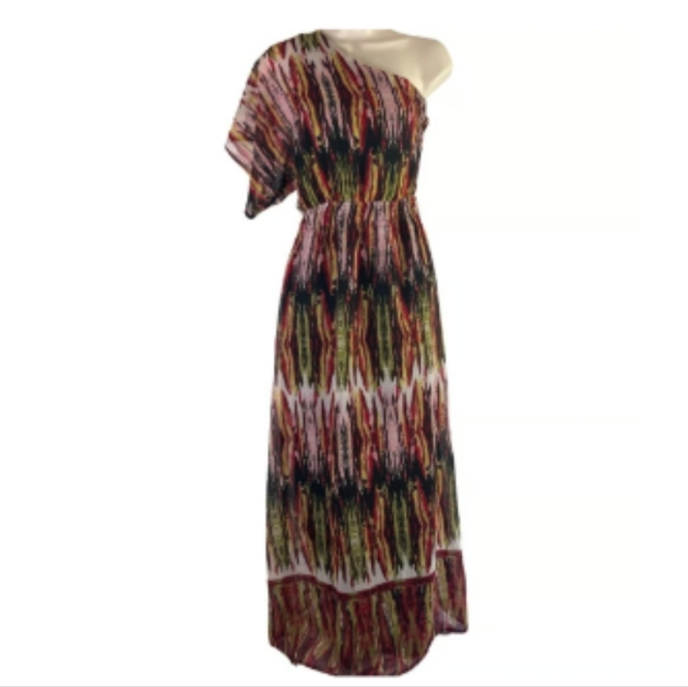 Boho Chic Flowy Maxi Dress NWOT Size L - Picture 9 of 10